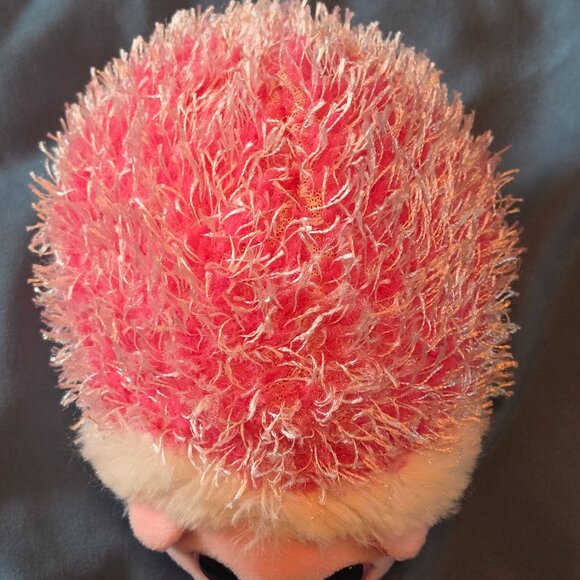 TY Beanie Baby MRS. PRICKLY the Pink Hedgehog 6 inch Stuffed Animal Glitter Eyes - Picture 5 of 7